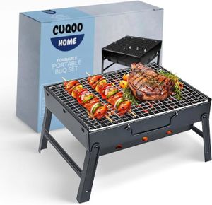 BARBECUE Barbecue pliable Barbecue pliable Barbecue portable facile à utiliser – Barbecue pliable en plein air | Barbecue au charbon de bois