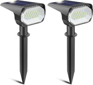 LAMPE DE JARDIN  LED Spot Solaire Extérieur 46 LEDs Blanc Froid 600