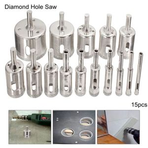 8pcs 6mm-20mm Diamond Tool Drill Bit Trou Scie Set Pour Verre Céramique Marbre Carrelage