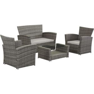 Salon De Jardin Resine Tressee Blanc Achat Vente Salon De