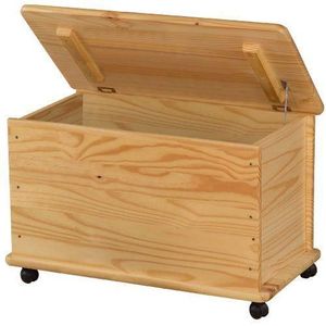 PETIT MEUBLE RANGEMENT  Coffre à jouets - ZELLER - 13182 - Bois de pin ver