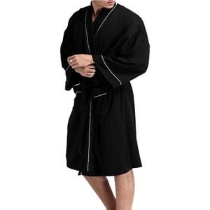 Vêtements Vêtements homme Pyjamas peignoirs et robes de chambre Robes de chambre et peignoirs Robe de bain éponge épaisse à motifs pour hommes 