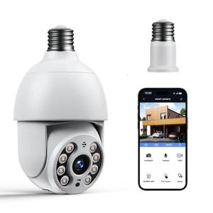 Caméra de sécurité wifi à vision nocturne en couleur à 360° avec ampoule  lumineuse sans fil hd pour la maison 1mp