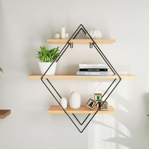 Tignes Etagere Murale En Forme De Losange Bois De Manguier Et Finition Metal Noir Styte Industriel 61x61x15 Cm Achat Vente Etagere Murale Tignes Etagere Losange Noir Cdiscount