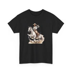 T-shirt Enfant Gildan Softstyle – Imprimé Cheval Et Fille – 100% Coton, Neuf Sans étiquette