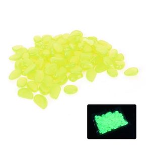 GALET 100 Pierres Lumineuses Fluorescentes pour Décoration Jardin Aquarium - SURENHAP - Violet Vert