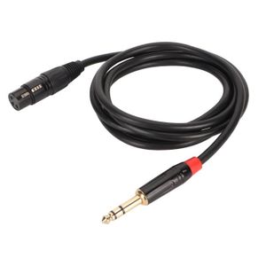Câble Double Jack 6.35mm Mono 1.5m VITALCO 2x Jack 6.35 vers 2x Mâle Jack  6.3 TS Câble Audio Stéréo : : High-Tech
