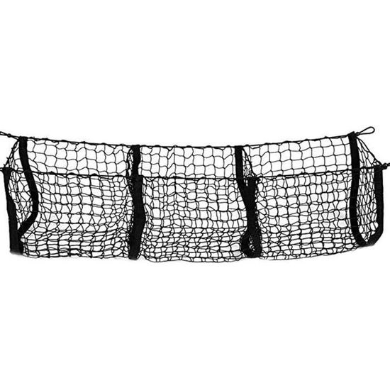 Filet à Bagages Extensible Pour Coffre De Voiture - 110x60 Cm (étiré), Crochets ABS Inclus - Élastique, Polypropylène, Pour Ranger Et Sécuriser Les Bagages
