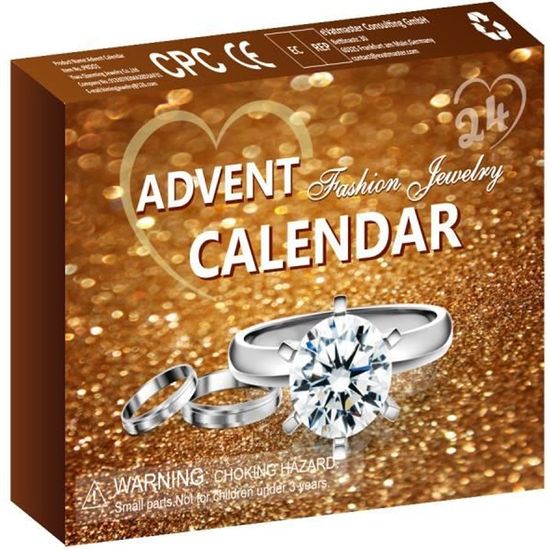 Calendrier De L'Avent Bijoux 2024 Pour Filles/femmes - 24 Surprises Boucles D'oreilles, Colliers, Bagues - 10