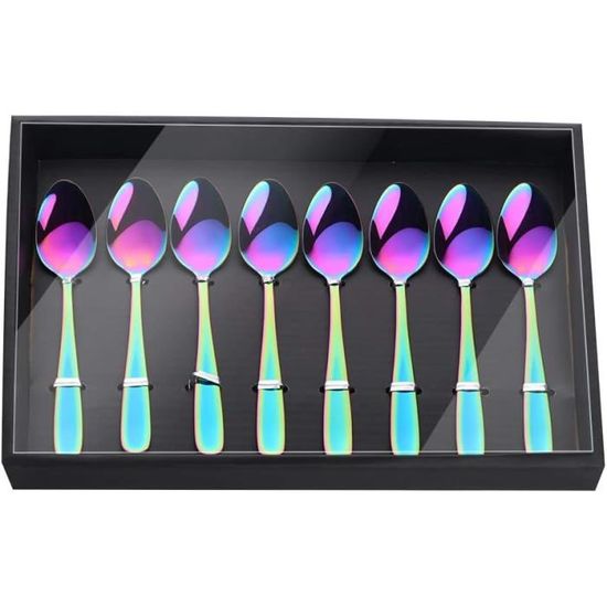 Lot De 8 Cuillères à Café En Acier Inoxydable Doré, Cuillères