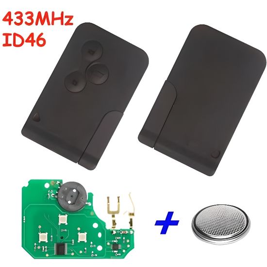 Carte Clé Télécommande Vierge Compatible Renault Scenic 2, Mégane 2, Clio 3 - Neuf Sous Blister