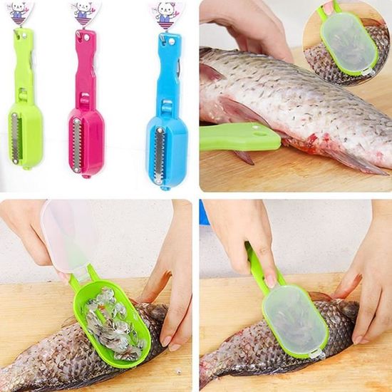 Écailleur De Poisson En Acier Inoxydable Zasjon – Lot De 2, Grattoir Professionnel, Neuf