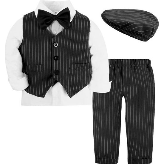 Costume Enfant Garcon Mariage Nouveau Ne Blazer Bebe Gentilhomme Formel Smoking Tenu Bambin Hiver Manche Longue Vetements Ensemble Noir Cdiscount Pret A Porter