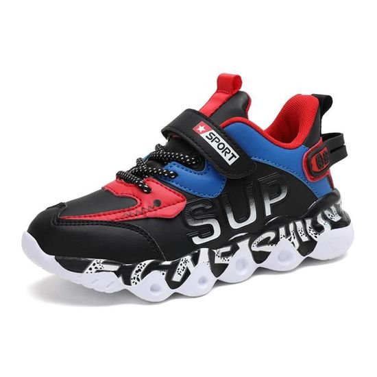 Baskets Enfant Garçon - Sport Confortables - Fermeture Velcro - 29 à 40 EU