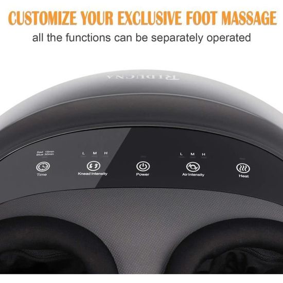 Appareil Massage Pieds Electrique, Masseur Pieds Shiatsu avec Chauffage, Pétrissage Profond et Pression d'Air, Massage Pied