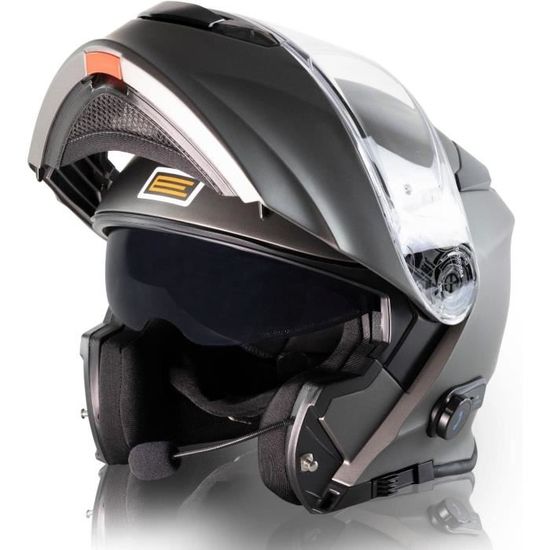 Casque Moto Modulable Bluetooth - Homologué ECE - Double Visière - Bluetooth 5.3 Intégré - Microphone - Taille M à XXL