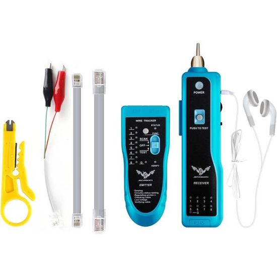 Testeur De Câble Réseau RJ45/RJ11 - Détecteur De Continuité, Traceur De Fils - Pour Ethernet Et Téléphone