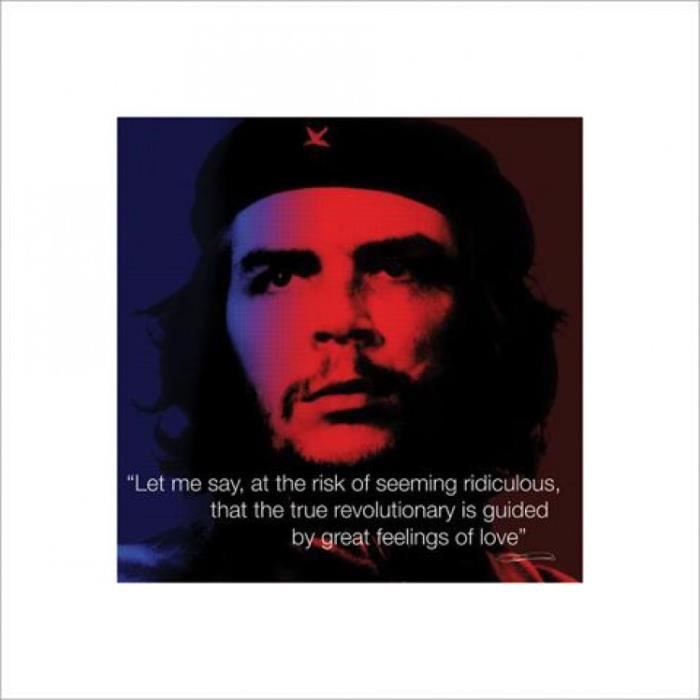 Ernesto Che Guevara Poster Reproduction Citation 40 X 40 Cm Cdiscount Maison