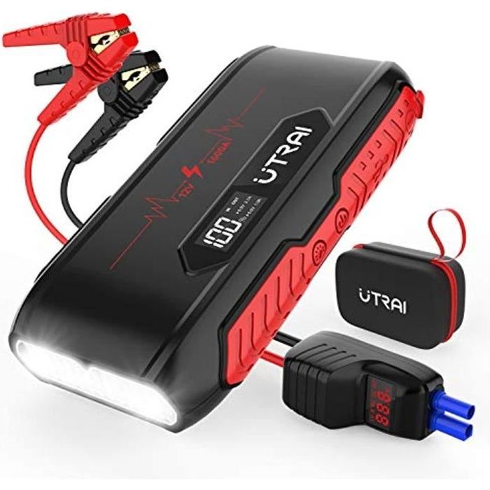 UTRAI Jstar 3 Booster Batterie 12V 1600A 20000mAh Démarreur de Voiture Moto Jump Starter Portable Jusqu'à 7L Essence et 6L Diesel, G