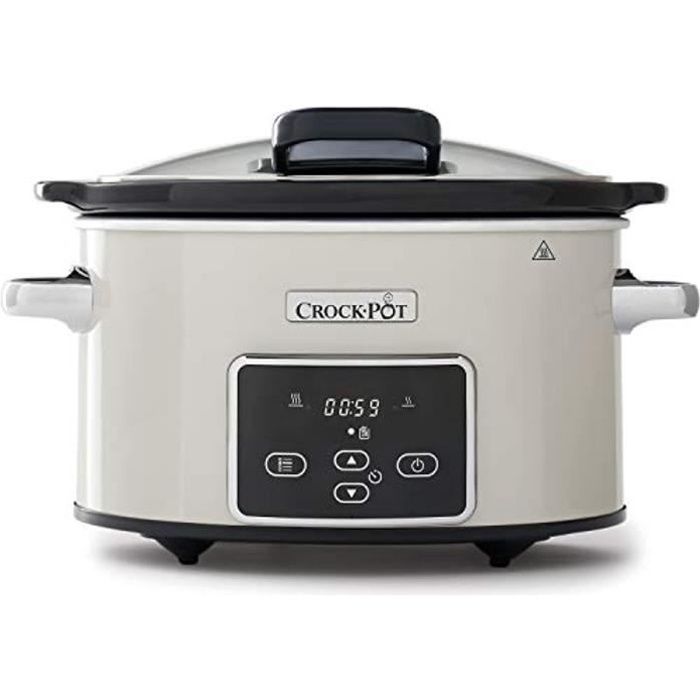 Crock-Pot Mijoteuse Électrique Programmable avec Couvercle à Charnière et Affichage Numérique, 3,5 Litres (3-4 Personnes), Fonction