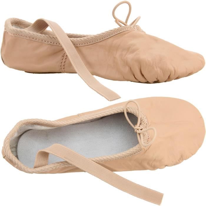 Demi pointes cuir fabriquées en France - Taille EU 29