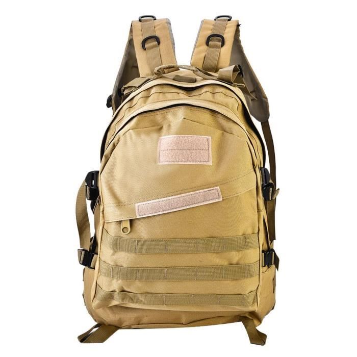 sac à dos militaire trekking randonnée camping sac à bandoulière Unisexe en plein air (kaki)