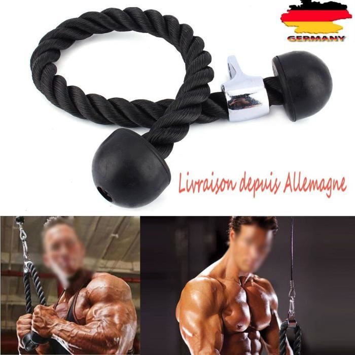Corde à triceps Corde Cordon Entraînement Tirage Musculation Biceps Triceps Gym Fitness