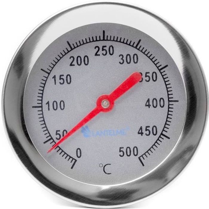Lantelme 2098 four à bois 400 °C - 30 cm - four à pizza - four en pierre - thermomètre four. Analogique et bimétallique