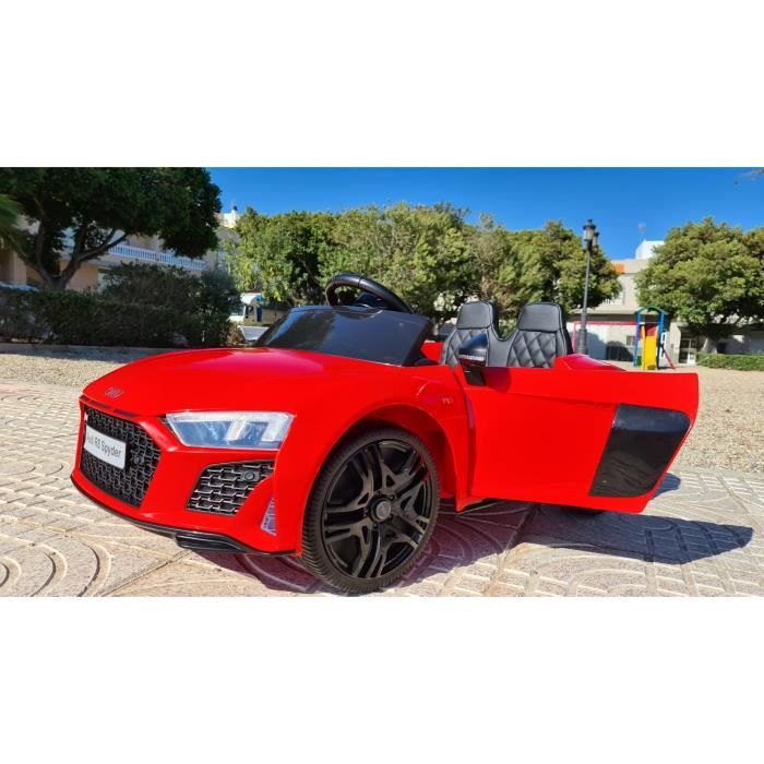 Audi R8 Spyder Voiture électrique pour filles et garçons avec Télécommande- Rouge