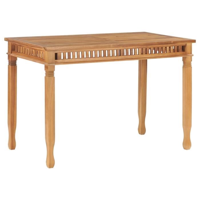 Table de Salle à Manger Table d'Extérieur Table de Terrasse Table à dîner de jardin 120x65x80 cm Bois de teck solide