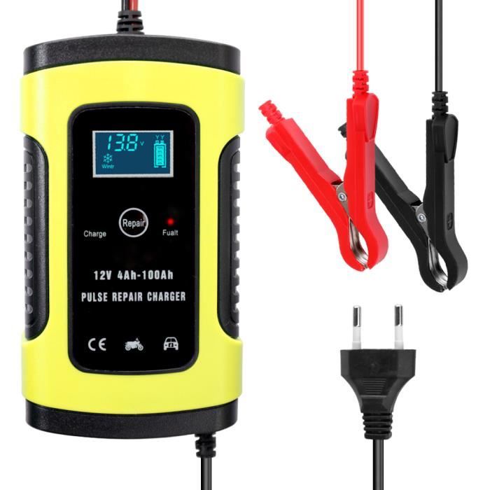Chargeur batterie voiture Carrfan entièrement automatique 12V 6A Intelligent Puissance Rapide Chargeurs avec afficheur LCD