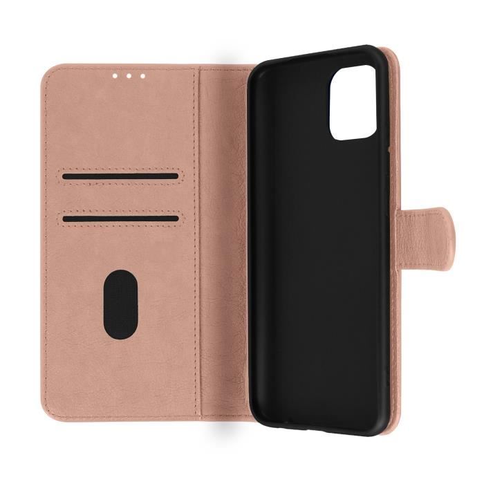 Housse Samsung Galaxy A03 Clapet Portefeuille Fonction Support rose