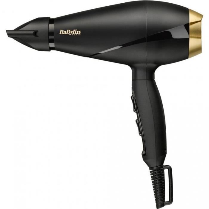 BABYLISS 6704E - Sèche-cheveux Power Pro 2000W - 2 températures/2 vitesses - 100 km/h de vitesse d'air - Bouton air froid