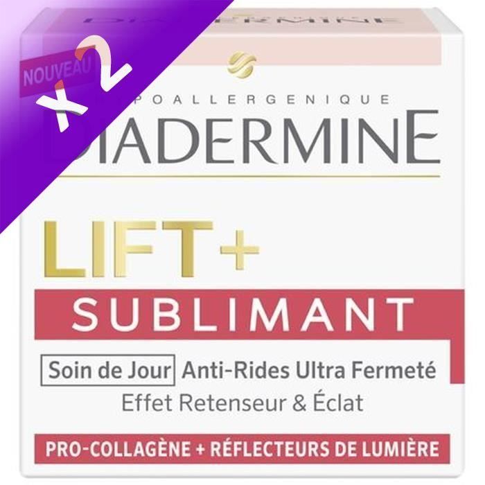 DIADERMINE Lift + Sublimant - Soin de Jour - Antirides Ultra Fermeté - 50 ml (Lot de 2)