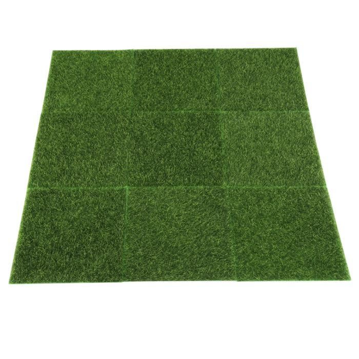 10 PCS Pelouse artificielle Gazon synthétique gazon pelouse jardin micro paysage ornement décor à la maison -ROE