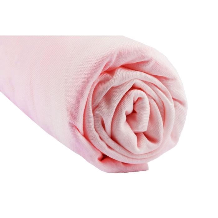 Drap housse Bambou pour lit évolutif 90x140 Rose