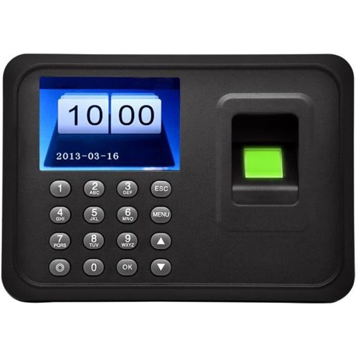 2.4 TFT Lecteur empreinte digital LCD Couleur Ecran Mot de passe Biométrique d'empreintes digitales Pointeuse Machine de