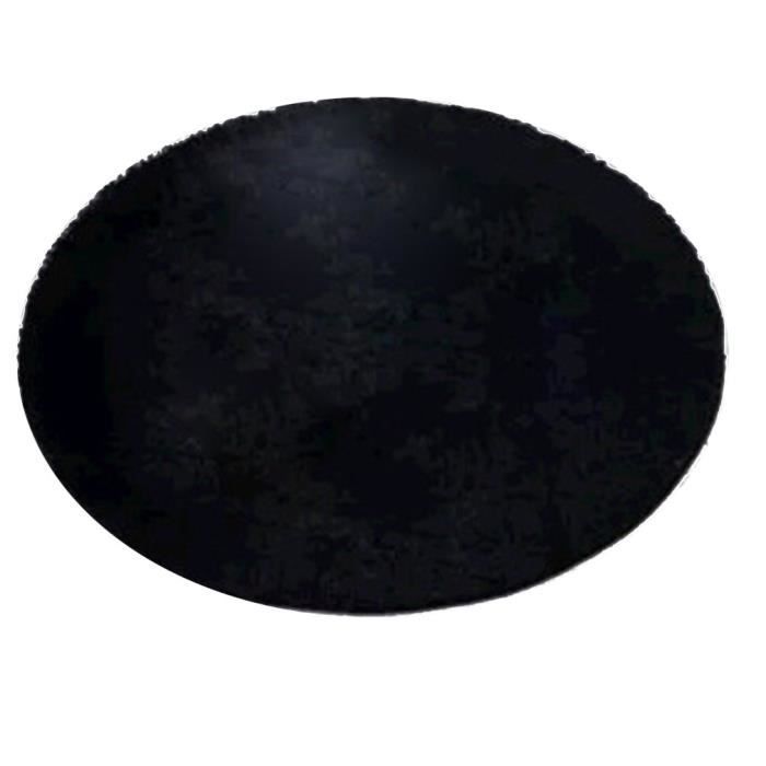 Salon Plancher moquette chambre salle de tapis-ordinateur noir tapis de yoga rond-Noir