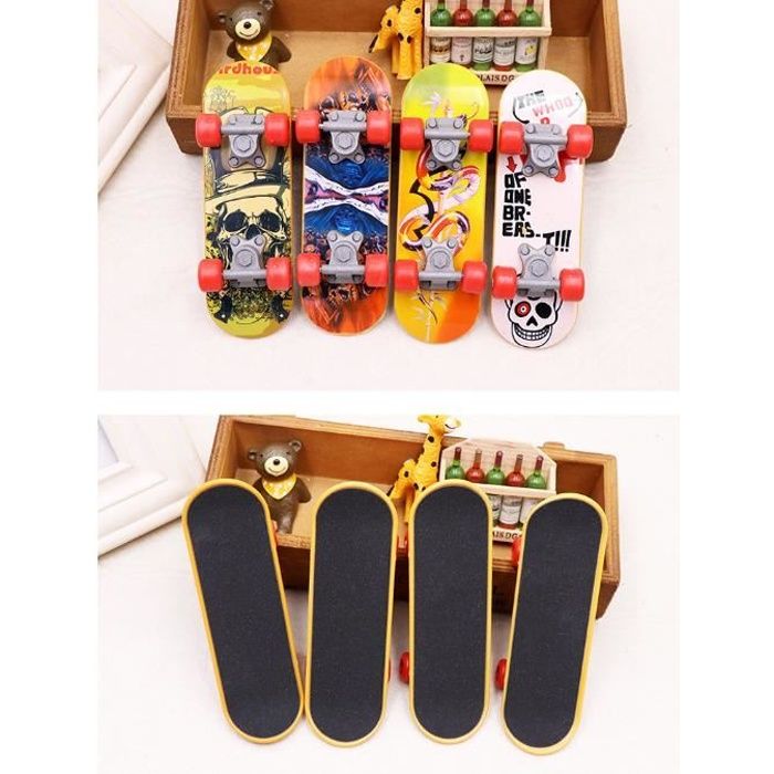 MKISHINE® 5pcs Finger Toy Mini planche à roulettes Enfants jouant Jouet Finger Skateboard pour Tech Deck Stands d'alliage Classic