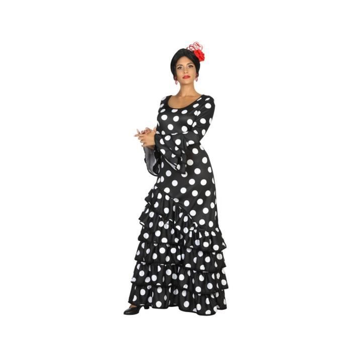 ATOSA Déguisement Danseuse Flamenco Noir - Panoplie Adulte