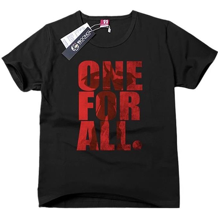 All Might Cosplay T-shirt Boku no My Hero Academia Cosplay Costume T-shirt Homme Garçon Manches Courtes One for All Tee-Shirt Noir