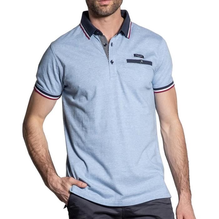 Polo Bleu Homme Deeluxe Drexler