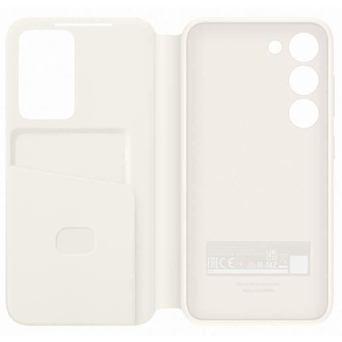 Etui Smart View SAMSUNG avec porte-carte S23 Crème