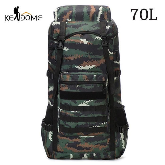 Vert 70L Adulte Etanche Escalade Sac à dos de plein air Sac de sport Camping Sac à dos de randonnée Autopilote Voyage Super Sac