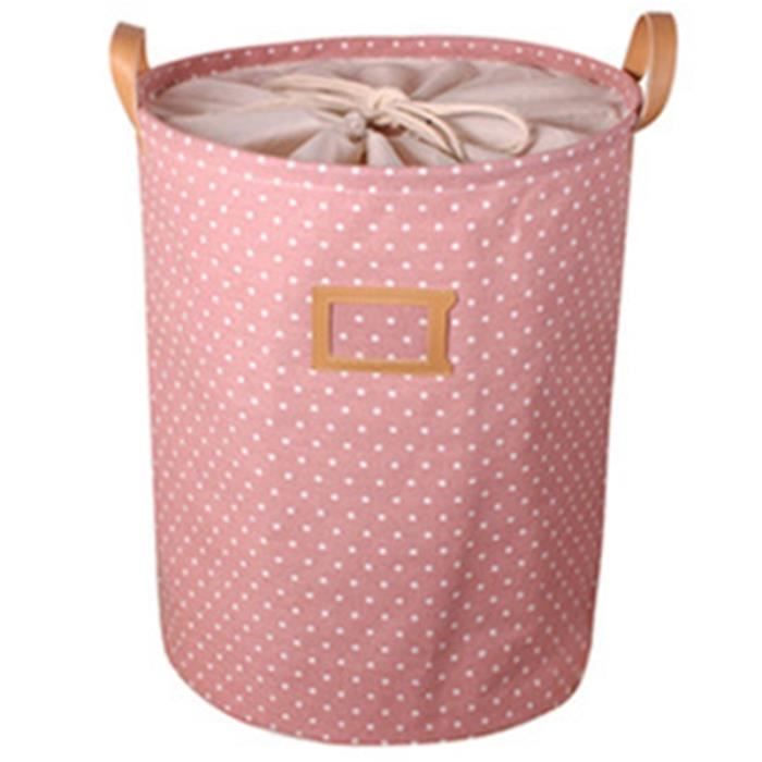 Waterproof Panier à Linge Sac de Rangement Panier à Linge Accueil Vêtements Panier à Linge Jouets de Rangement Panier à Linge Rose