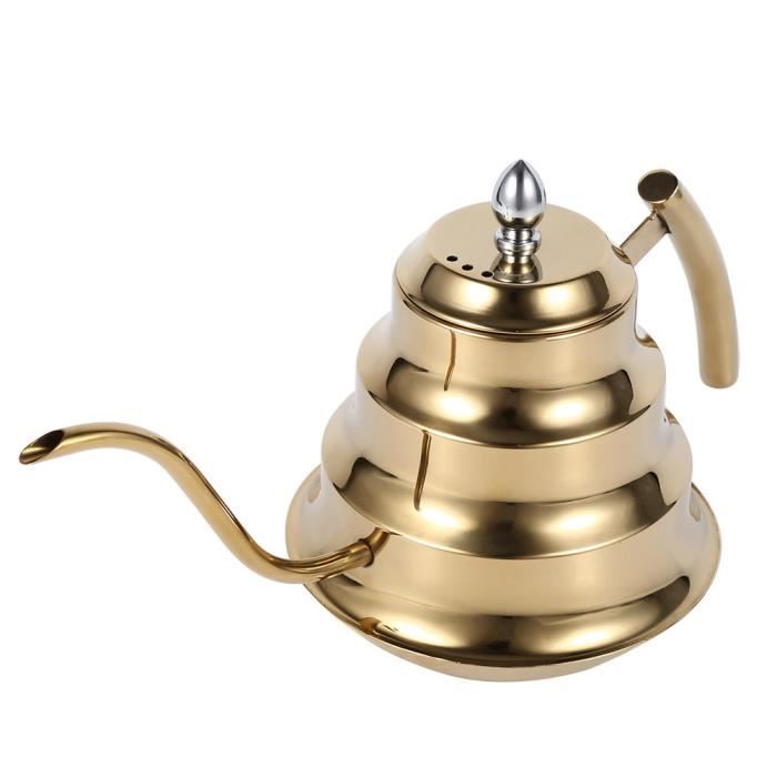 Sonew bouilloire à thé Infusion de fabricant de pot d'égouttement de bouilloire de café de col de cygne d'acier inoxydable de
