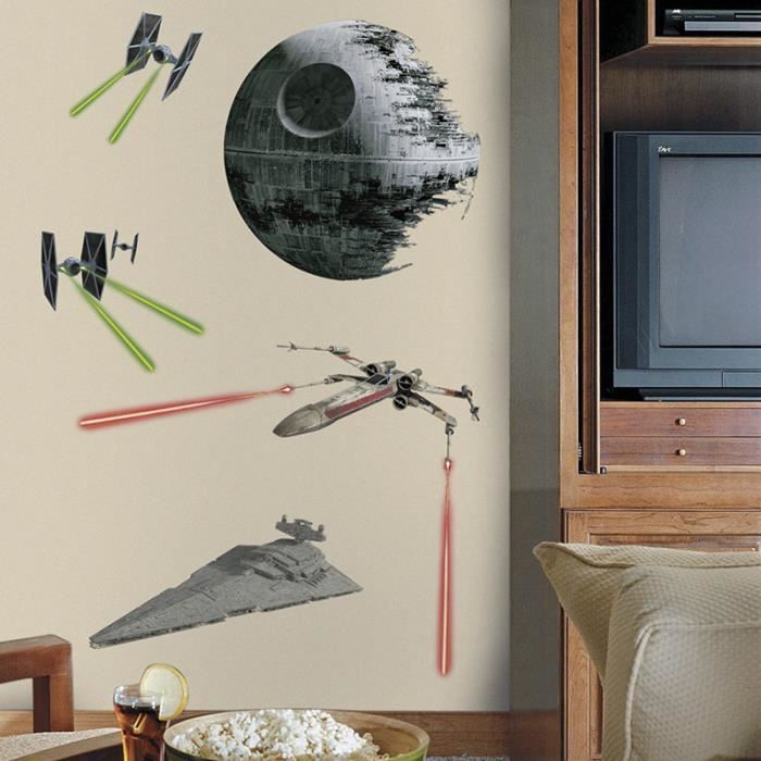 Stickers STAR WARS CLASSIC VAISSEAUX Géant Roommates Repositionnables (17 éléments)
