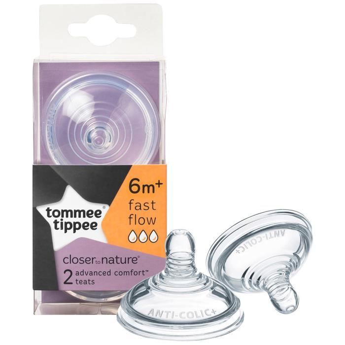 Tommee Tippee Plus près de la nature Advanced Comfort Tétine débit rapide