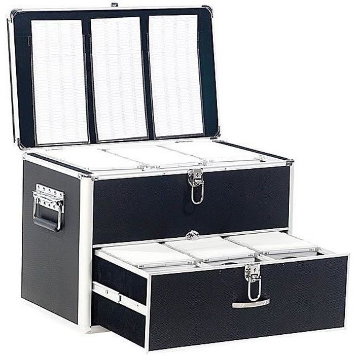 Coffre de rangement professionnel 1000 CD/DVD