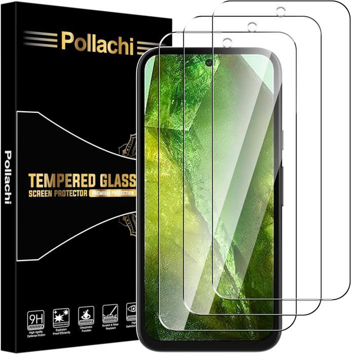 Pack De 3 Protections écran Verre Trempé 9H Pour Google Pixel 8 Pro - Anti-rayures, Anti-traces Et Compatible Avec Coques